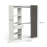 Guardaroba classico bianco opaco 167x191h cm - Serpentina