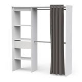 Guardaroba classico bianco opaco 167x191h cm - Serpentina