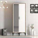Guardaroba classico noce e bianco 80x200h cm - Anfo