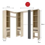 Guardaroba classico rovere 234x205h cm - Alanno