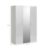 Guardaroba con anta specchio bianco lucido 147x218h cm - Megi