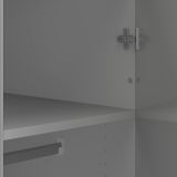 Guardaroba con anta specchio bianco lucido 147x218h cm - Megi