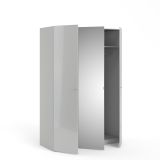 Guardaroba con anta specchio bianco lucido 147x218h cm - Megi