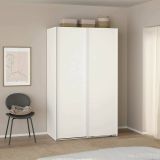Guardaroba con appendiabiti bianco 118x200h cm - Elen