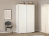 Guardaroba con appendiabiti bianco 118x200h cm - Elen