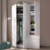 Guardaroba con appendiabiti bianco 121x184h cm - Astru