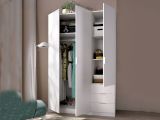 Guardaroba con appendiabiti bianco 121x184h cm - Astru