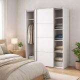 Guardaroba con appendiabiti bianco 122x201h cm - Andriano