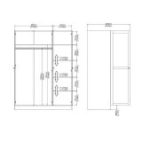 Guardaroba con appendiabiti bianco 147x200h cm - Gener
