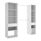 Guardaroba con appendiabiti bianco 200x205h cm - Amalio