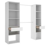 Guardaroba con appendiabiti bianco 200x205h cm - Amalio