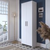 Guardaroba con appendiabiti bianco 65x197h cm - Vinadio