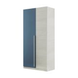 Guardaroba con appendiabiti bianco e blu 90x200h cm - Alpine