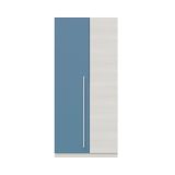 Guardaroba con appendiabiti bianco e blu 90x200h cm - Alpine