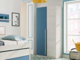 Guardaroba con appendiabiti bianco e blu 90x200h cm - Alpine