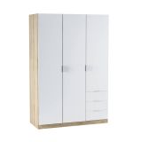 Guardaroba con appendiabiti bianco e rovere 121x180h cm - Apaches