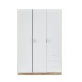 Guardaroba con appendiabiti bianco e rovere 121x180h cm - Apaches