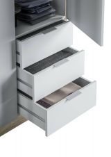 Guardaroba con appendiabiti bianco e rovere 121x180h cm - Apaches