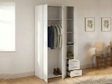 Guardaroba con appendiabiti bianco lucido 115x200h cm - Aquilone