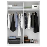 Guardaroba con appendiabiti bianco lucido 150x204h cm - Anda