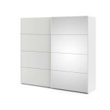 Guardaroba con appendiabiti bianco lucido 242x220h cm - Tobie