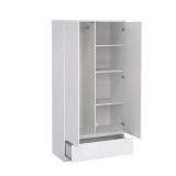 Guardaroba con appendiabiti bianco lucido 98x200h cm - Kab