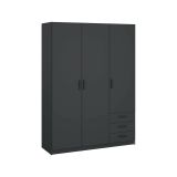 Guardaroba con appendiabiti grigio 147x200h cm - Simeon