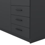 Guardaroba con appendiabiti grigio 147x200h cm - Simeon