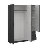 Guardaroba con appendiabiti grigio 147x200h cm - Simeon