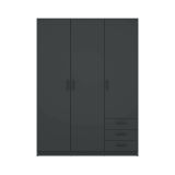 Guardaroba con appendiabiti grigio 147x200h cm - Simeon