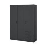 Guardaroba con appendiabiti grigio 147x200h cm - Simeon