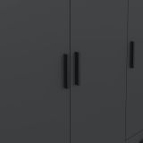 Guardaroba con appendiabiti grigio 147x200h cm - Simeon