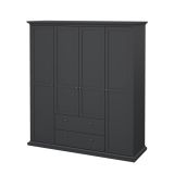 Guardaroba con appendiabiti grigio 181x200h cm - Amarena