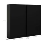Guardaroba con appendiabiti nero 242x220h cm - Badesse