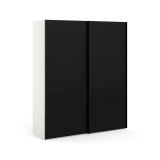 Guardaroba con appendiabiti nero e bianco 182x220h cm - Portlouis