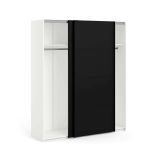 Guardaroba con appendiabiti nero e bianco 182x220h cm - Portlouis