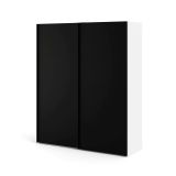 Guardaroba con appendiabiti nero e bianco 182x220h cm - Portlouis