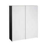 Guardaroba con appendiabiti nero e bianco lucido 182x220h cm - Taxus