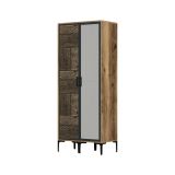 Guardaroba con appendiabiti noce e antracite 80x200h cm - Ramallah