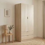 Guardaroba con appendiabiti quercia 81x180h cm - Appadu