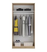 Guardaroba con appendiabiti rovere 100x200h cm - Alt