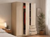 Guardaroba con appendiabiti rovere 121x180h cm - Astuzzia