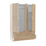 Guardaroba con appendiabiti rovere 135x200h cm - Ababala