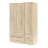 Guardaroba con appendiabiti rovere 135x200h cm - Ababala