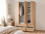 Guardaroba con appendiabiti rovere 135x200h cm - Ababala