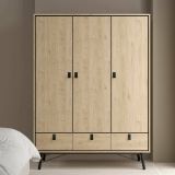 Guardaroba con appendiabiti rovere 150x200h cm - Zerbo