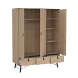 Guardaroba con appendiabiti rovere 150x200h cm - Zerbo