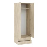 Guardaroba con appendiabiti rovere 74x214h cm - Buriasco