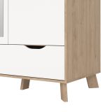 Guardaroba con appendiabiti rovere e bianco 147x201h cm - Pyarr
