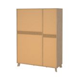 Guardaroba con appendiabiti rovere e bianco 147x201h cm - Pyarr
